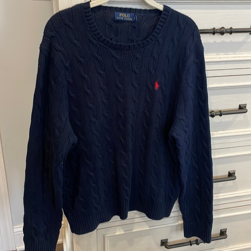 Mens Polo Ralph Lauren Sweater Royal Blue Size Large